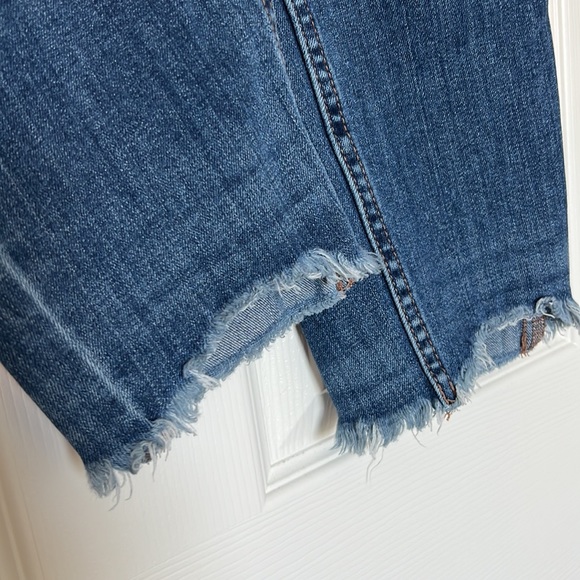 Free People Distressed Denim Cropped Skinny Jeans Size 28 - Picture 5 of 15